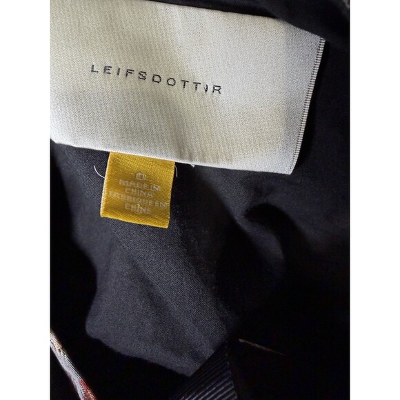 EIFSDOTTIR Size 0 Cocktail Dress Black Multi Floral Shimmer Cutout Back Pockets - Picture 9 of 9